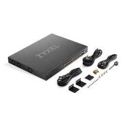 Zyxel XMG2230-28HP, L3 Access Switch,  24x 2.5G AC:700W PoE , DC:1440W PoE, 4 x SFP+ Uplink, incl 1 yr NebulaFlex Pro