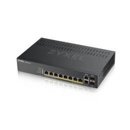 Zyxel GS1920-8HPv2, 10 Port Smart Managed Switch 8x Gigabit Copper and 2x Gigabit dual pers., hybrid mode, standalone or