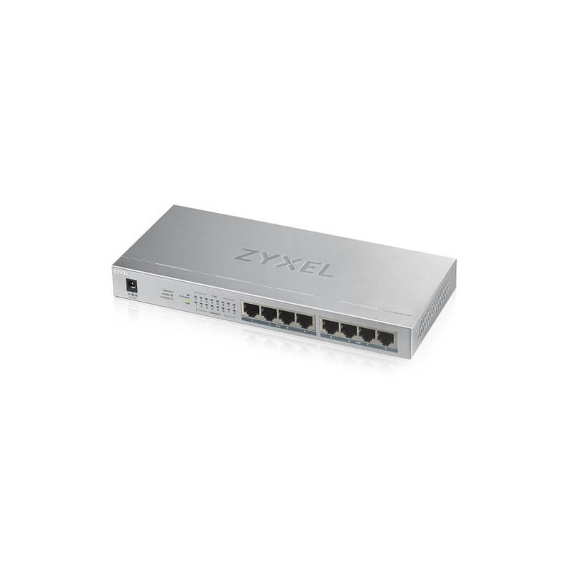Zyxel GS1008-HP, 8 Port Gigabit PoE+ unmanaged desktop Switch, 8 x PoE, 60 Watt
