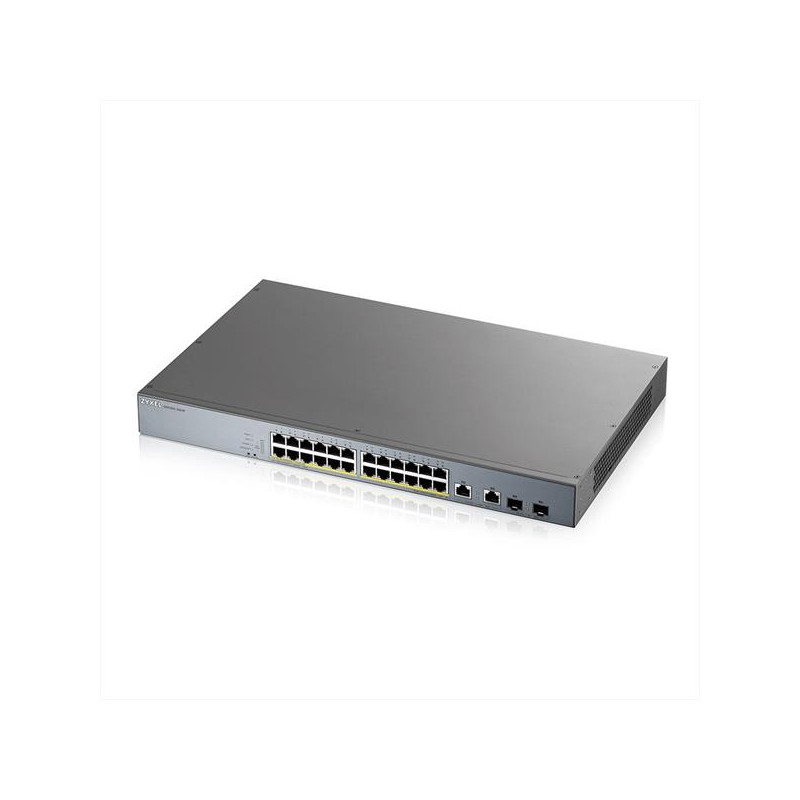 Zyxel GS1350-26HP, 26 Port managed CCTV PoE switch, long range, 375W