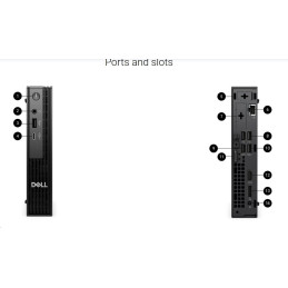 Dell Pro Slim QCM1250/90W Type C/TPM/i5-14500T/16GB/512GB SSD/Integrated/Kb/Mouse/W11 Pro/3Y ProSpt
