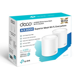 TP-link Deco X50 Dual-Band Wi-Fi 6 Mesh System AX3000, 2 int., 3x1G, 2ks