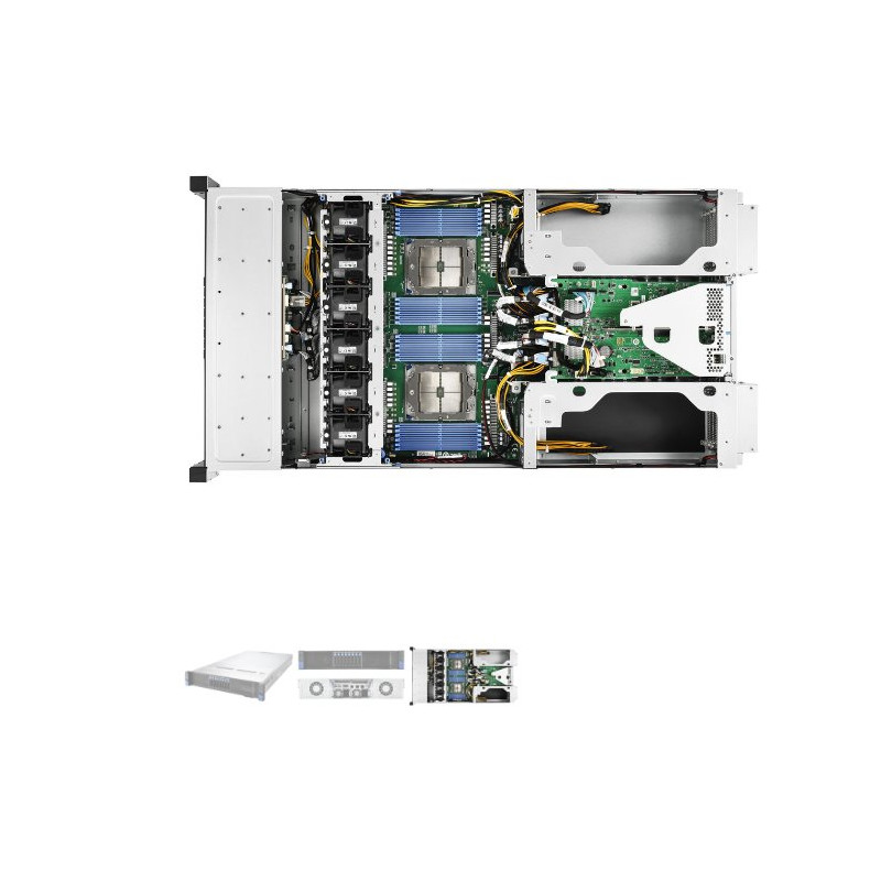 Mitac / TYAN B8261T85E8HR-2T-N-HE 2U2S 4GPU AI Server, 8 NVMe U.2 6 x hot-swap FAN, 2x rear FAN, 6x PCIe Gen 5 x16 slots