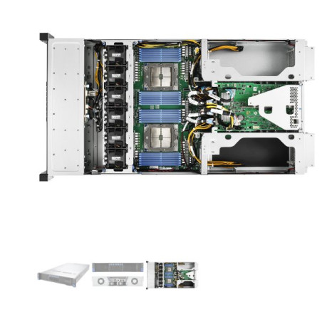 Mitac / TYAN B8261T85E8HR-2T-N-HE 2U2S 4GPU AI Server, 8 NVMe U.2 6 x hot-swap FAN, 2x rear FAN, 6x PCIe Gen 5 x16 slots