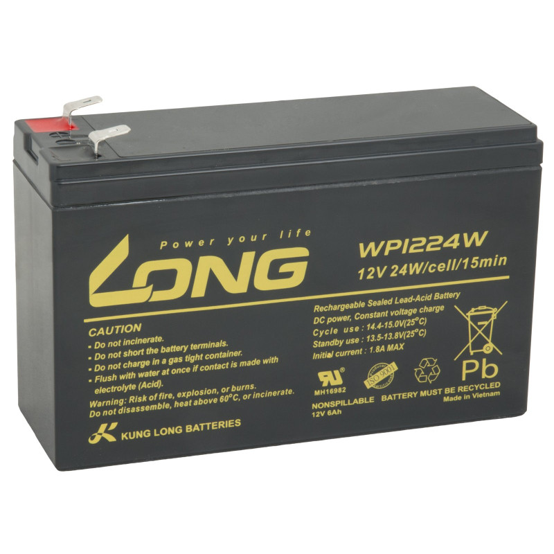 LONG baterie 12V 6Ah F2 HighRate (WP1224W)