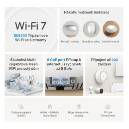 TP-link Deco BE65-PoE Tri-Band Wi-Fi 7 Mesh System BE11000, 4 int., 2x5G, 3ks