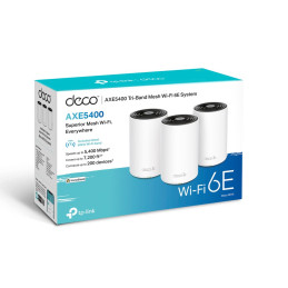 TP-link Deco XE75 Tri-Band Wi-Fi 6E Mesh System AXE5400, 4 int., 3x1G, 3ks