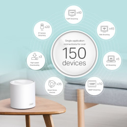 TP-link Deco X60 Dual-Band Wi-Fi 6 Mesh System AX5400, 4 int., 2x1G, 2ks