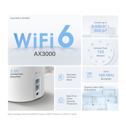 TP-link Deco X50 Pro Dual-Band Wi-Fi 6 Mesh System AX3000, 2 int., 2x2.5G, 3ks