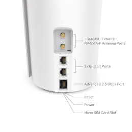 TP-link Deco X50-5G Dual-Band Wi-Fi 6 Mesh Router AX3000, 2x2 int., 1x2.5G, 2x1G, 1ks