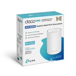TP-link Deco X50-4G Dual-Band Wi-Fi 6 Mesh Router AX3000, 2x2 int., 3x1G, 1ks
