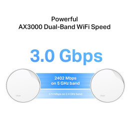 TP-link Deco X50-PoE Dual-Band Wi-Fi 6 Mesh System AX3000, 4 int., 1x2.5G, 1x1G, 2ks