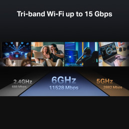 TP-link Archer BE700 Tri-Band  Wi-Fi 7 Router BE15000, 6 int., 1x10G, 1x2.5G, 3x1G, 1×USB-A 3.0