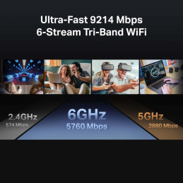 TP-link Archer BE550 Tri-Band Wi-Fi 7 Router BE9300, 6 int., 5x2.5G, 1×USB-A 3.0