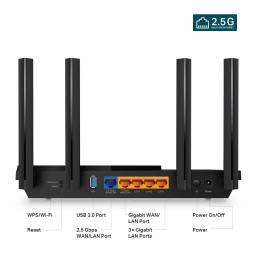 TP-link Archer AX55 Pro Dual-Band Wi-Fi 6 Router AX3000, 4 ext., 1x2.5G, 4x1G, 1×USB-A 3.0