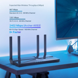 TP-link Archer AX53 Dual-Band Wi-Fi 6 Router AX3000, 4 ext., 5x1G