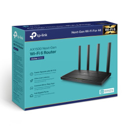 TP-link Archer AX12 Dual-Band Wi-Fi 6 Router AX1500, 4 ext., 4x1G