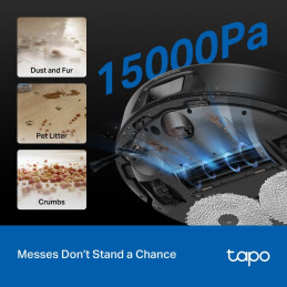 TP-link Tapo RV50 Pro Omni robotický vysavač a mop se stanicí, 15000Pa, LiDAR, výsuvné mopovací rameno