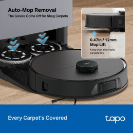 TP-link Tapo RV50 Pro Omni robotický vysavač a mop se stanicí, 15000Pa, LiDAR, výsuvné mopovací rameno