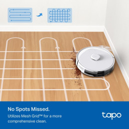 TP-link Tapo RV30 Max White robotický vysavač a mop, 5300Pa, LiDAR + IMU duální navigace, bílá
