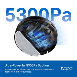 TP-link Tapo RV20 Max robotický vysavač a mop, 5300Pa, MagSlim LiDAR, ultra tenký profil 8,3 cm