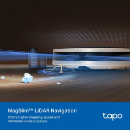 TP-link Tapo RV20 Max White robotický vysavač a mop, 5300Pa, MagSlim LiDAR, ultra tenký profil 8,3 cm, bílá
