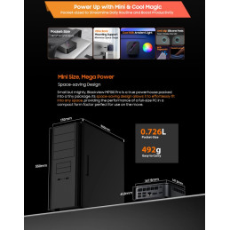 BLACKVIEW miniPC MP100 Pro i5-12450H 4.4GHz 16/512GB,WiFi 6,BT 5.2,RJ45,1xUSB-C,6xUSB 3.1,1xPD,1xHDMI,1xDP,jack,W11Pro