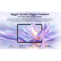 BLACKVIEW Tab LINK 8 SET WiFi 12.7" GREY,2176x1600,6GB+256GB,G100 Octa-core 2.2GHz,13MP+16MP,8400mAh,Android 15