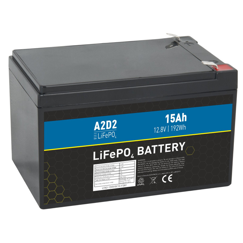 A2D2 baterie LiFePO4 12,8V 15Ah F2