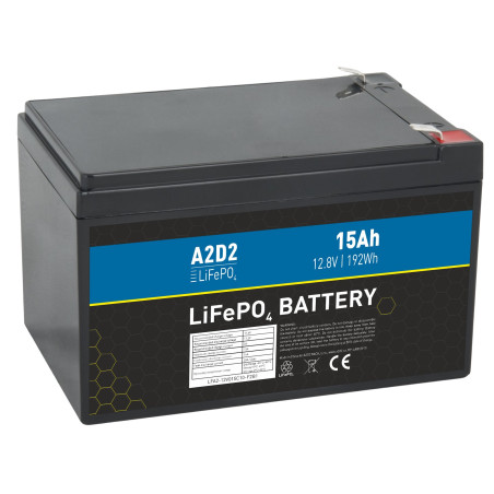 A2D2 baterie LiFePO4 12,8V 15Ah F2