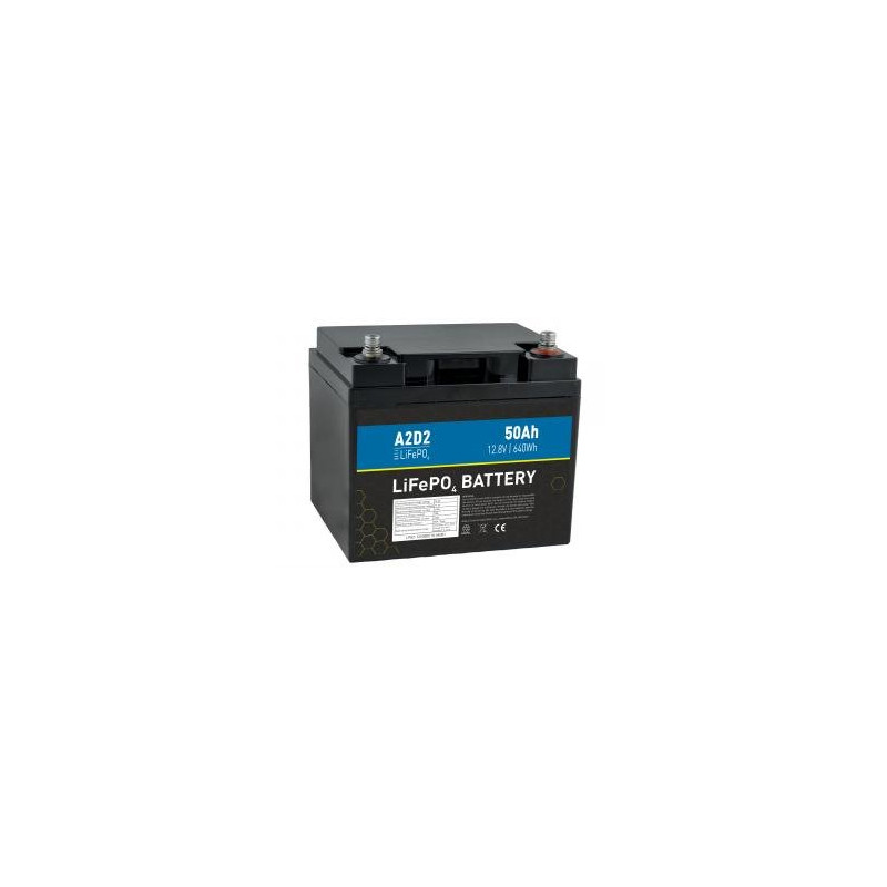 A2D2 baterie LiFePO4 12,8V 50Ah M6 (REPT cells)