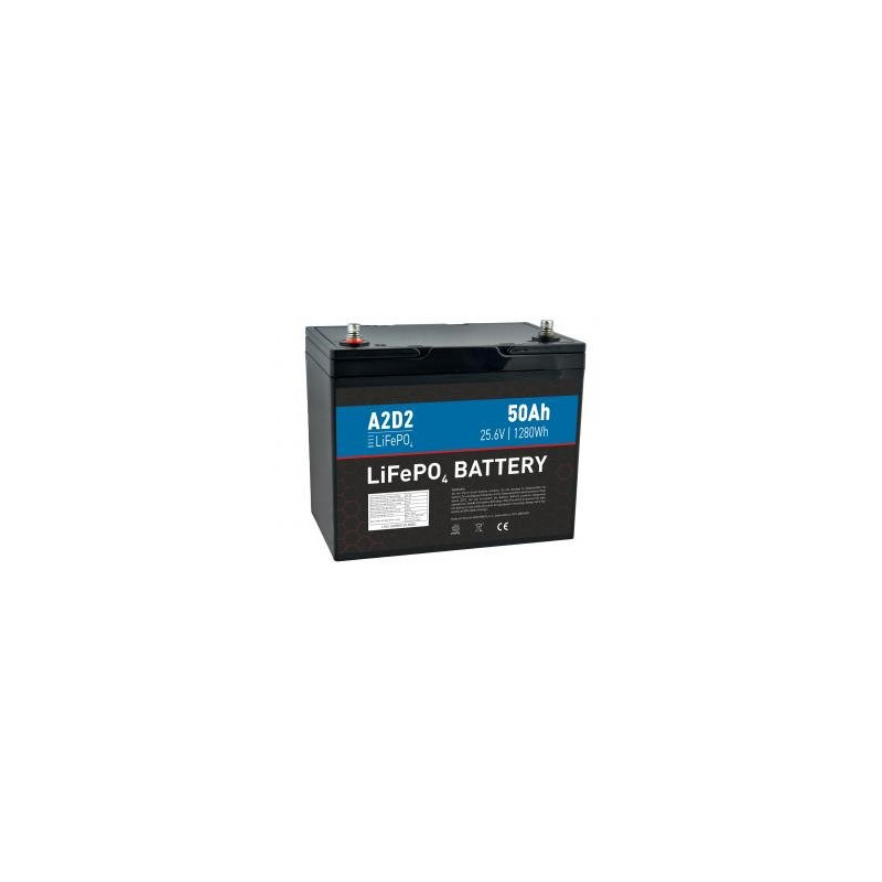 A2D2 baterie LiFePO4 25,6V 50Ah M8 (REPT cells)