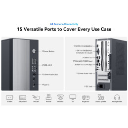 BLACKVIEW Desktop NEX60 i5-210H 4.8HGz 16/512GB,WiFi6,BT5.2,1xUSB-C,RJ45,8xUSB,1xVGA,1xDP1.4,1xHDMI 2.0,2x3.5mm,Win11Pro
