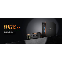 BLACKVIEW miniPC MP20 AMD Ryzen 3300U 3.5HGz 16/512GB,WiFi 6,BT 5.2,RJ45,2xUSB 3.0,2xUSB 2.0,1xHDMI,1xDP,W11Pro