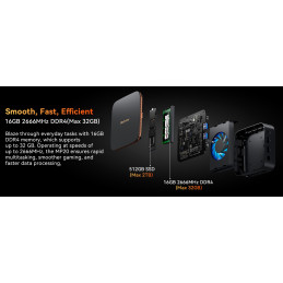 BLACKVIEW miniPC MP20 AMD Ryzen 3300U 3.5HGz 16/512GB,WiFi 6,BT 5.2,RJ45,2xUSB 3.0,2xUSB 2.0,1xHDMI,1xDP,W11Pro