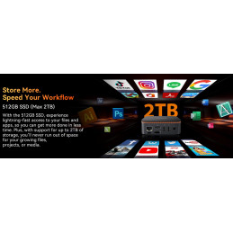 BLACKVIEW miniPC MP20 AMD Ryzen 3300U 3.5HGz 16/512GB,WiFi 6,BT 5.2,RJ45,2xUSB 3.0,2xUSB 2.0,1xHDMI,1xDP,W11Pro