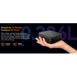 BLACKVIEW miniPC MP20 AMD Ryzen 3300U 3.5HGz 16/512GB,WiFi 6,BT 5.2,RJ45,2xUSB 3.0,2xUSB 2.0,1xHDMI,1xDP,W11Pro