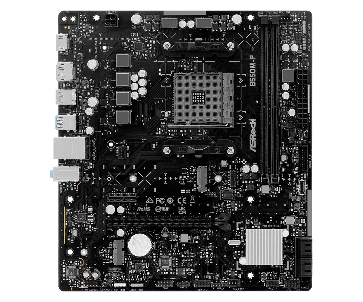 MB Asrock B550M-P /AM4/2xDDR4/M.2/DP/HDMI/mATX