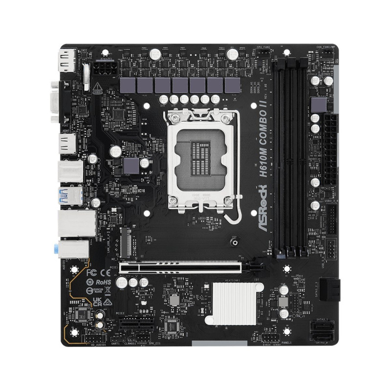 MB Asrock H610M COMBO II /LGA1700/2xDDR5/M.2/DP/HDMI/D-sub/mATX