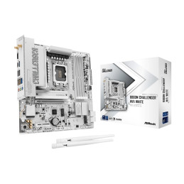 MB Asrock B860M Challenger WiFi White /LGA1851/4xDDR5/M.2/W7+BT5.4/HDMI/mATX/White