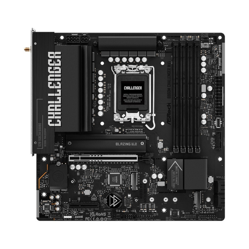 MB Asrock B860M Challenger WiFi /LGA1851/4xDDR5/M.2/W7+BT5.4/HDMI/mATX