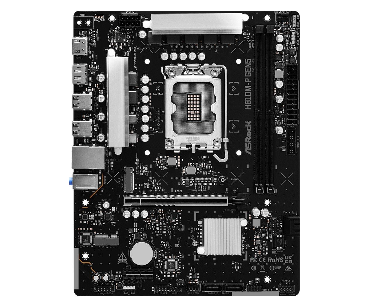 MB Asrock H810M-P Gen5 /LGA1851/2xDDR5/M.2/DP/HDMI/mATX