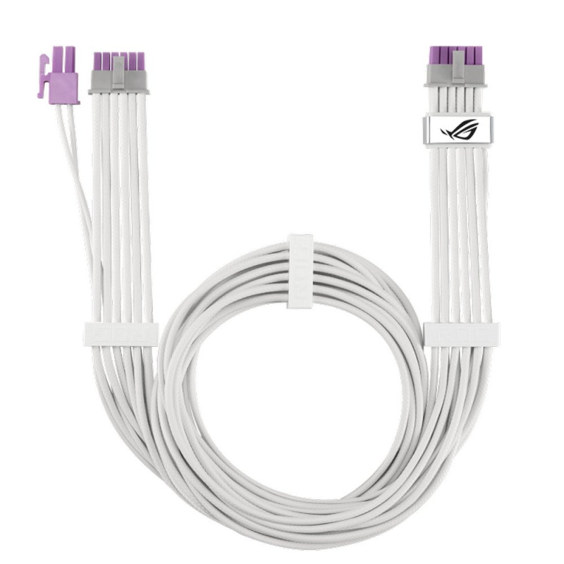 Kabel ASUS ROG Equalizer White 12VHPWR, 12V-2x6 600W, 750mm, bílá