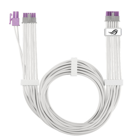 Kabel ASUS ROG Equalizer White 12VHPWR, 12V-2x6 600W, 750mm, bílá