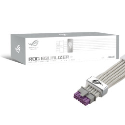 Kabel ASUS ROG Equalizer White 12VHPWR, 12V-2x6 600W, 750mm, bílá