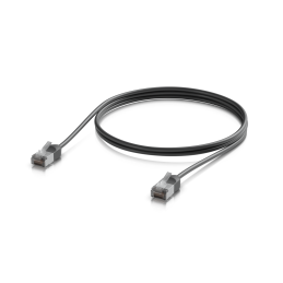 Ubiquiti UniFi Venkovní patch kabel C6A, ultra tenký a odolný stíněný kabel pro 10 GbE, 1m, Černá