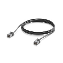 Ubiquiti UniFi Venkovní patch kabel C6A, ultra tenký a odolný stíněný kabel pro 10 GbE, 2m, Černá