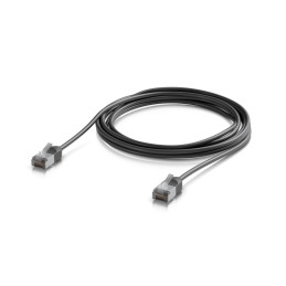 Ubiquiti UniFi Venkovní patch kabel C6A, ultra tenký a odolný stíněný kabel pro 10 GbE, 3m, Černá