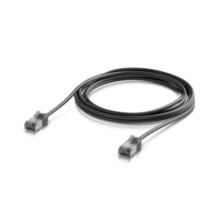 Ubiquiti UniFi Venkovní patch kabel C6A, ultra tenký a odolný stíněný kabel pro 10 GbE, 3m, Černá