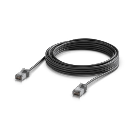 Ubiquiti UniFi Venkovní patch kabel C6A, ultra tenký a odolný stíněný kabel pro 10 GbE, 5m, Černá